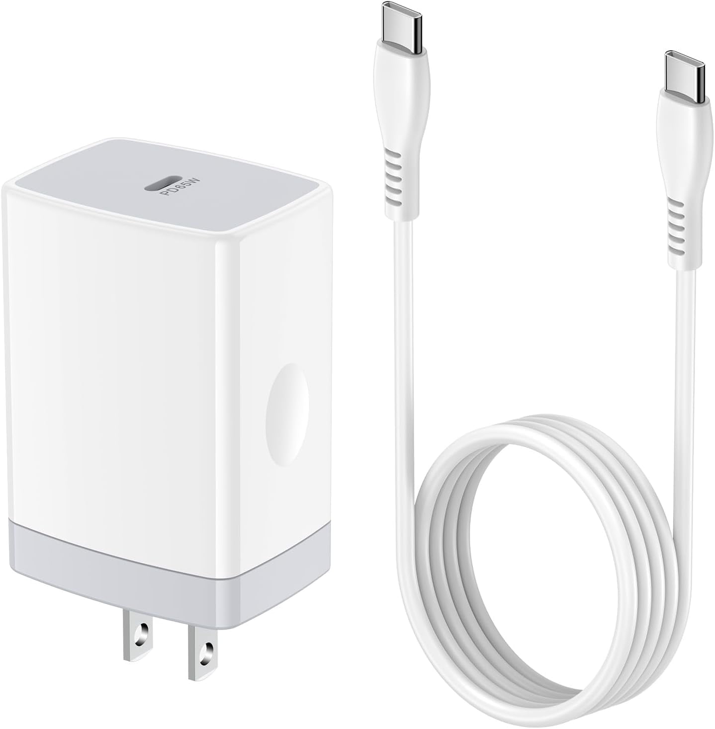 RGHJAR-65W Super Fast Charger Type C Fast Charging Block for Samsung Galaxy S26 Ultra/S26/S26 Plus/S25 FE Edge/S24/Z Flip 7/A36/A17/A16,PD 3.0 USB C Cube Box Plug Adapter with 6FT Android Type C Cabl