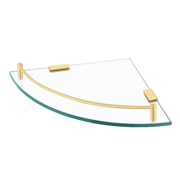 Estante Esquinero KES BGS2101A-BZ para Baño de Vidrio Templado Dorado