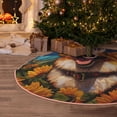 thumbnail image 6 of Daiia Artistic Sunflower Corgi Drawing Merry Christmas Tree Skirt , Xmas Large Lace-up Tree Skirt, Santa Snowflakes Rustic Home Decorations New Year Party Farmhouse Decor-30", 6 of 7
