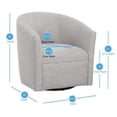 thumbnail image 7 of Bowery Hill Transitional Fabric Swivel Chair in Sea Oat Beige, 7 of 7