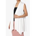 thumbnail image 3 of TheMogan Women's Long Vests Sleeveless Draped Lightweight Open Front Cardigan, 3 of 7