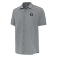 thumbnail image 2 of Men's Antigua Gray Georgia Bulldogs Activate Woven Short Sleeve Button-Up Shirt, 2 of 3