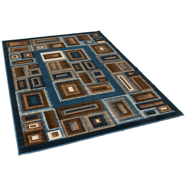 Handcraft Rugs Blue And Chocolate Brown, Chocolate Brown Area Rug 8 215 10