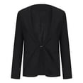 thumbnail image 3 of Womens Blazers Suit Elegant Black Jacket Blazers Notched Lapel Workwear Classic Formal Long Sleeve Suits Open Front Cardigan Casual Work Office Cropped Blazer Jackets for Ladies, 3 of 6