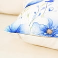 thumbnail image 6 of Lencenser 12” x 20” Spring Blue Floral Polyester Decorative Pillow Case, Hidden Zipper (2 Count), 6 of 6