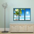 thumbnail image 3 of IDEA4WALL Wall Murals for Bedroom Fake Window Beach Blue Window Removable Wallpaper Peel and Stick Wall Stickers - 36x48 inches, 3 of 4