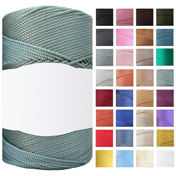 Macrame Rope 2mm 251 Yards, Polypropylene Craft Cord for DIY Wall Hanging, Plant Hanger, Crochet Bag, Jewelry Making, Home Decor, Blue