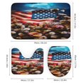 thumbnail image 3 of Independence Day Of The United States Flag Bathroom Sets with Shower Curtain And Rugs, Incl with 12 Hooks，Toilet Lid Oval Rug, 3 of 8
