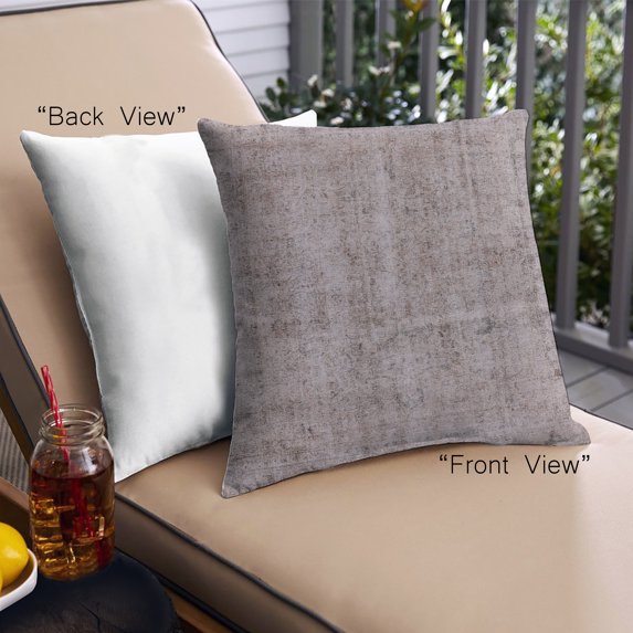 Ahgly Company Outdoor Square Mid-Century Modern Throw Pillow, 18 inch by 18 inch