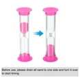 thumbnail image 4 of Uxcell 2 Minute Sand Timer, 4pack Small Sandy Clock, Count Down Sand Glass Pink, 4 of 5