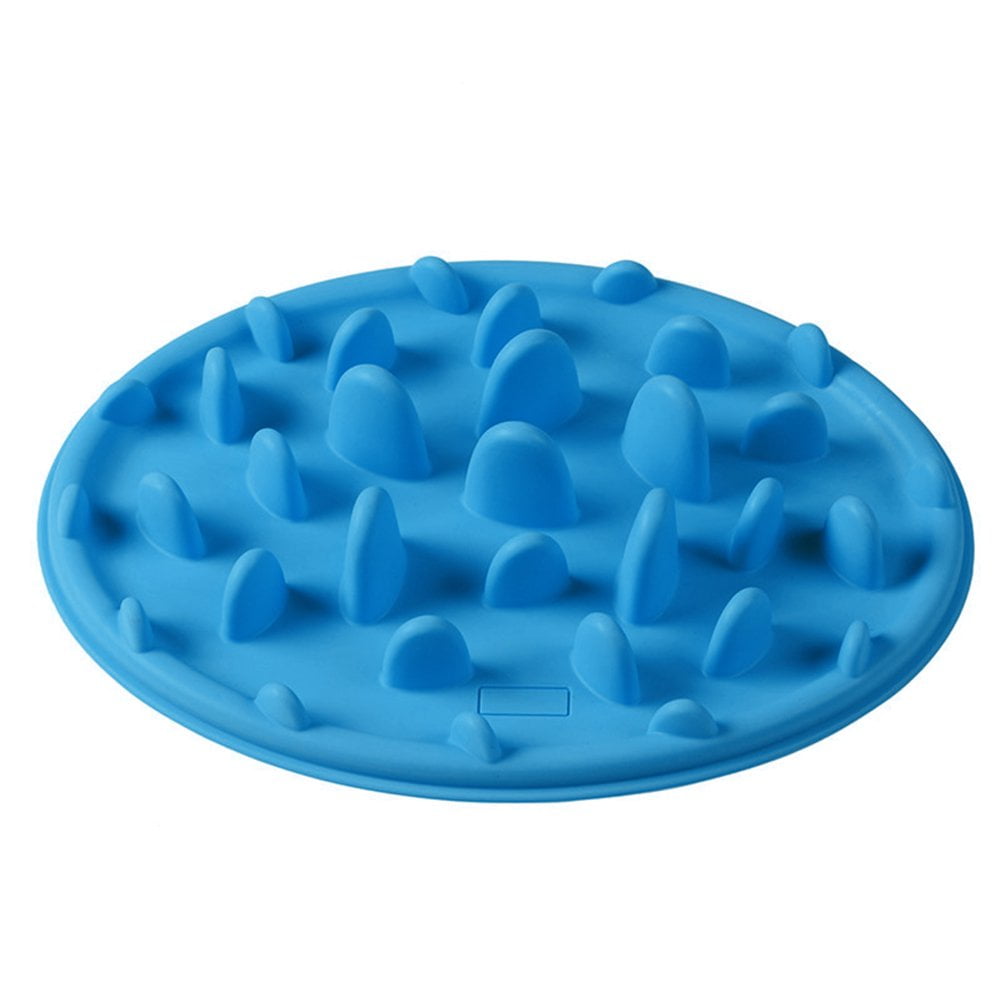 Cat Catch Interactive Slow Feeding Bowl Anti gulping Pet Bowl Insert Feeder Bloat Gobble Stopper Dog Puppy Feeding Bowls Diet Dishes Blue