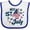 White and Royal, variant on Inktastic My 1st 4th of July with Striped Stars Boys or Girls Baby Bib