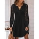 thumbnail image 5 of Vestidos de Otoño para Mujer, de Encaje, Larga, Elegantes, Ajustados, para Fiestas Formales Negro M, 5 of 8