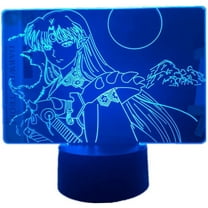 Anime 3D Lamp Sesshomaru Led Night Light Touch 7 Color Remote Control 16 Color Change for Boys and Girls Bedroom Decorative Desk Table Lamp Manga