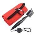 thumbnail image 4 of Golf Club Brush Toalla de golf Accesorios de limpieza para hombres Mujeres con clip, Toalla de microfibra de gimnasio de limpieza de clubes Toalla de Toalla roja, 4 of 8