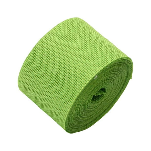 Billuyoard Rollos de cinta de arpillera de 5CM, manualidades DIY, , rollo de tejido ecológico portátil ligero, decoraciones de fiesta flexibles Kits de decoración para fiestas Verde