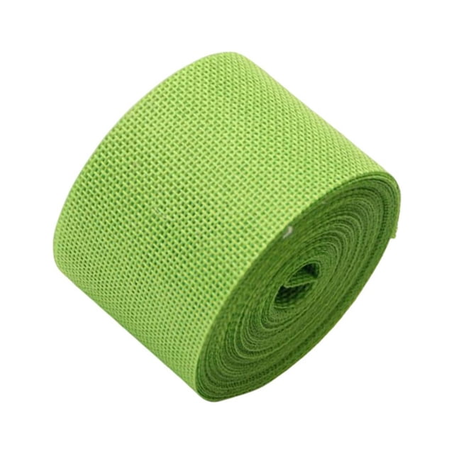 Cateissary Rollos de cinta de arpillera de 5CM, rollo tejido portátil de , Flexible, de moda, apretado, cosido, decoraciones de fiesta para el Kits de decoración para fiestas Verde