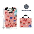 thumbnail image 5 of Foldable Laundry Hamper Bag with Handles Dirty Clothes Basket 12.6" x 11" x 22.7" Bows and Strawberries Pattern, 5 of 7