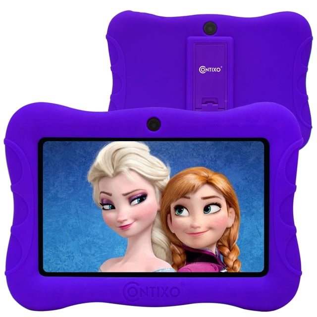 Contixo 7 pulgadas Kids Learning Tablet, Bluetooth Kids Wireless Headphone y Tablet Bag paquete con aplicaciones aprobadas por el maestro y control para padres -Purple set Contixo Contixo Kids