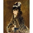 thumbnail image 2 of Manet, Edouard 15x18 Gold Ornate Wood Framed with Double Matting Museum Art Print Titled - Berthe Morisot at Le Manchon, 2 of 4