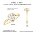 thumbnail image 5 of Heart Shape Lab Grown Diamond Promise Ring for Women (Half Carat, EF-VS Quality), 18K Yellow Gold, US 6.00, 5 of 8