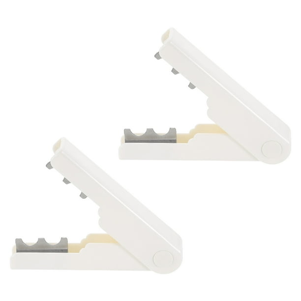 Uxcell 2 piezas herramienta desespinadora de rosas 5.51" metal herramienta para quitar espinas y hojas de flores, desespinado de tallos y hojas para jardinería, arreglo floral en casa, blanco