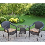 Oakland Living Elite All-Weather Wicker Patio Bistro Set
