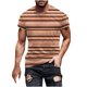 thumbnail image 2 of Tops para hombre, blusas y camisas de manga corta con cuello redondo para hombre, blusas de manga corta con cuello redondo y estampado de rayas para hombre, blusa para hombre, 2 of 5