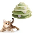 thumbnail image 5 of Frogued Cat Roller Toy 4-Level Turntable Cat Tower Toy with Ball Track Interactive Kitten Puzzle Toy for Indoor Cats (Yellow), 5 of 13