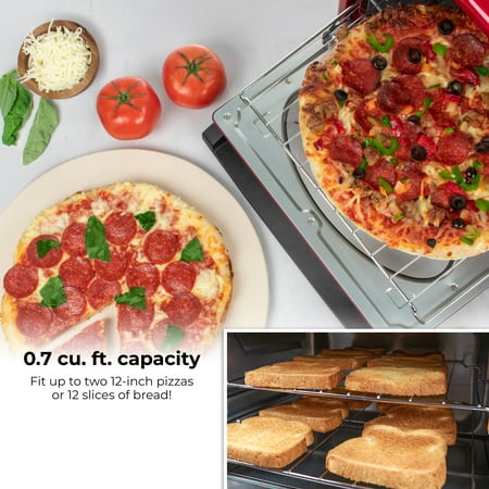 Nostalgia - RTOV2RR Retro 12-Slice Convection Toaster Oven - Retro Red