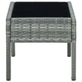 thumbnail image 2 of vidaXL Garden Table Grey 75x40x37 cm Poly Rattan, 2 of 4