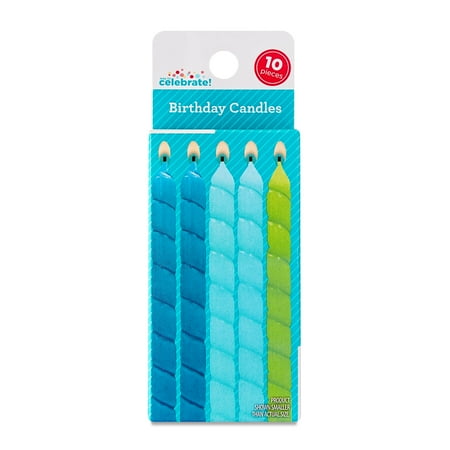 Multicolor Spiral Birthday Candles 10 Pieces by Way To Celebrate