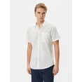 thumbnail image 3 of Slim Fit Short Sleeve Classic Neck Buttoned Pocket Detail Shirt, 3 of 6