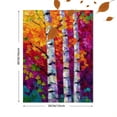 thumbnail image 3 of Textured Birch Trees Forest Canvas Wall Art, Impasto Landscape Decor for Living Room Bedroom Office, 3 of 8