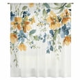 thumbnail image 2 of Blue Yellow Spring Floral Sheer Curtains 63 Inches Long, Botanical Summer Light Filering Curtains, Breathable Simi Curtain Privacy Drapes for Living Room Bedroom Lightweight Window Treatment, 2 of 9