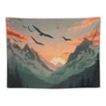 thumbnail image 5 of BCIIG Sage Green Mountain Tapestry Sun Landscape Tapestry Wall Hanging Mid Century Sunset Tapestries Neutral Aesthetic Decor for Bedroom Living Room College Dorm, 5 of 6