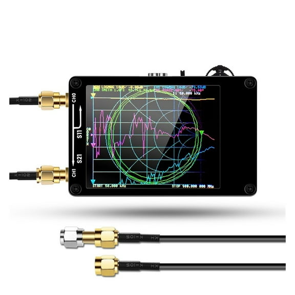 VNA-H Portable Digital Vector Network 50KHz-900MHz MF HF VHF UHF Antenna Analyzer Built-in Battery
