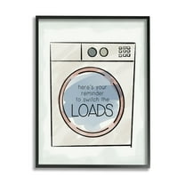 Stupell Industries Switch Laundry Loads Phrase Typography Painting Black Framed Art Print Wall Art, 11 x 14