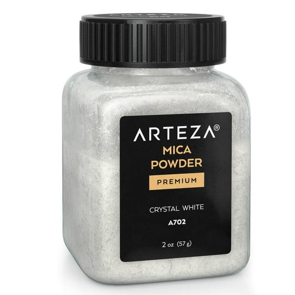 Arteza Mica Powder 57g, Single Color, Crystal White - A702