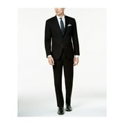 KENNETH COLE Mens Black Classic Fit Suit 40R