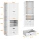 thumbnail image 2 of Ropa Madera Grande, Ropero Tipo Closet para Recamara Blanco con 2 Puertas de Gabinete, Mueble para Ropa para Recamara Hogar, Armario de Almacenamiento con 2 Cajones, 2 of 7