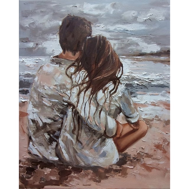 Cuadros Decorativos Pareja lienzo pintura sin marco pintura al óleo por números pared arte carteles imagen Likrtyny embutido en tela