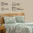 thumbnail image 4 of THD Vintage Green Floral Bed Sheets - 4 Piece Bed Sheet Set - Wrinkle Resistant & Ultra Soft - Fits Mattresses up to 15 Inches Deep, 4 of 6