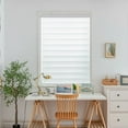 thumbnail image 2 of Cordless Zebra Blinds for Patios and Windows - Snow White : 28" X 84" Height (can roll down to 84" Lenght and and stop at your desired height), 2 of 8