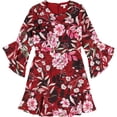 thumbnail image 1 of Vestido ajustado y acampanado bar III para mujer rojo 12, 1 of 2