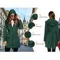 thumbnail image 2 of Rosvigor Womens Lightweight Jackets Windbreaker Jackets Woman Long Waterproof Hooded Raincoat with Pockets, 2 of 5