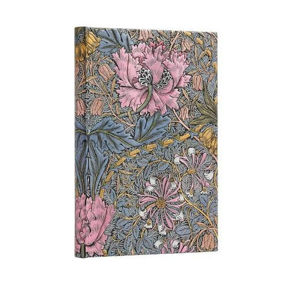 Paperblanks | Morris Pink Honeysuckle | William Morris | Hardcover | Midi | Lined | Elastic Band Closure | 144 Pg | 120 GSM (Diary)