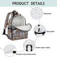thumbnail image 4 of Basketball and Silhouette Gray Pattern Cute School Backpack Bag for School with Padded Back and Adjustable Shoulder Straps 15.25"x11.5"x5.25", 4 of 5