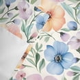 thumbnail image 6 of Blue Pink Flowers Valances for Windows Spring Watercolor Floral Leave Rod Pocket Curtain Valance Window Treatment Short Curtains for Kitchen Living Room, 42"x12", 6 of 9