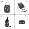 thumbnail image 3 of FORMRS Crossbody Bag for Women Quilted Travel Shoulder Cell Phone Purse with Chain Strap Handbag, Blue Fireflies Pattern, 3 of 7